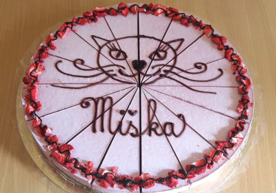 Jahodový raw dort Miška
